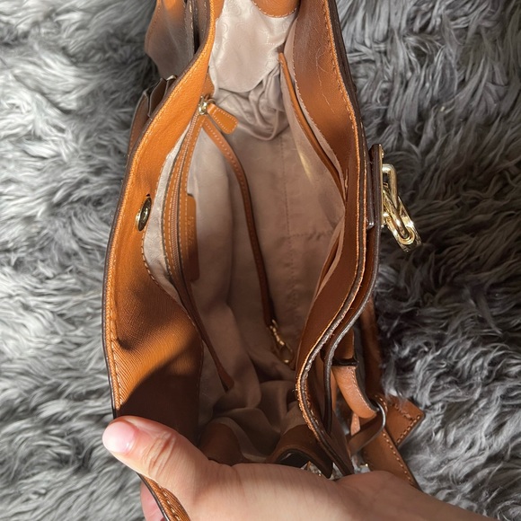 Michael Kors Brown Saffiano Leather Purse - Picture 6 of 13